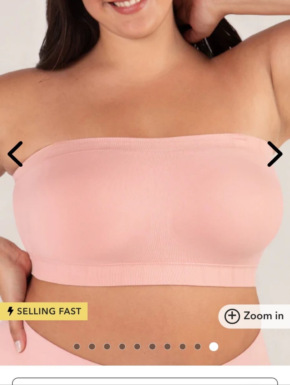 Shapermint Seamless Strapless Bandeau Bra - Pink